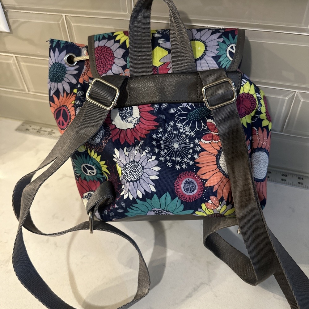 LILY BLOOM SUNFLOWER PEACE MINI BACKPACK BAG KARMA BLOOM ECO‎ FRIENDLY - Picture 4 of 9